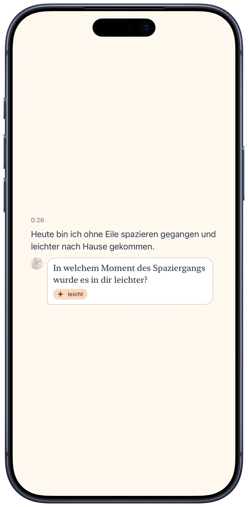 Ein Tagebucheintrag und eine Anschlussfrage von Okito
