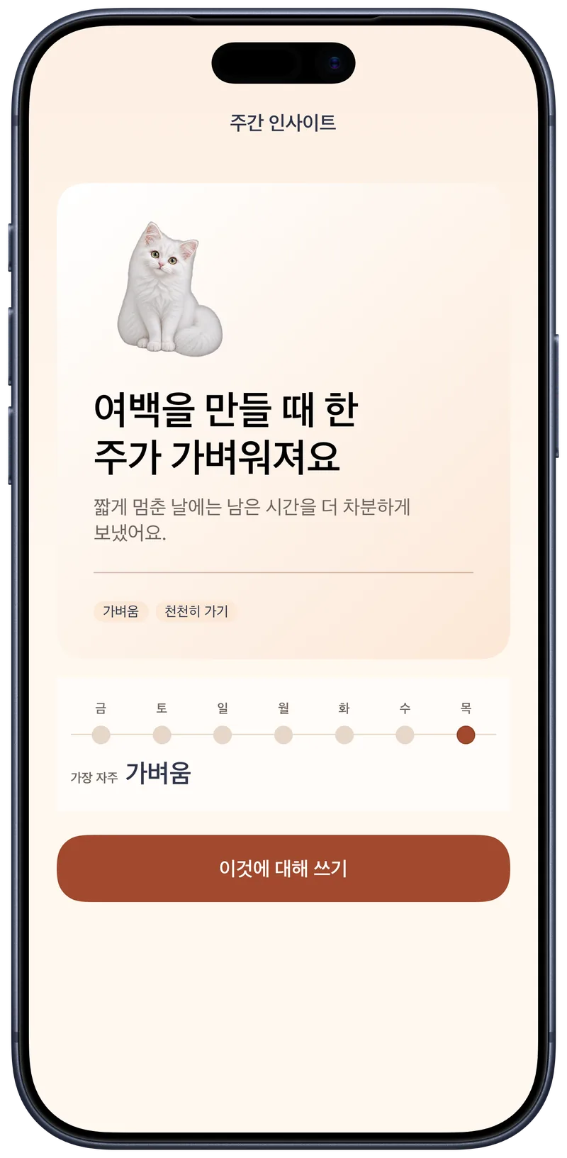 한 주의 일기를 연결하는 Okito의 주간 인사이트